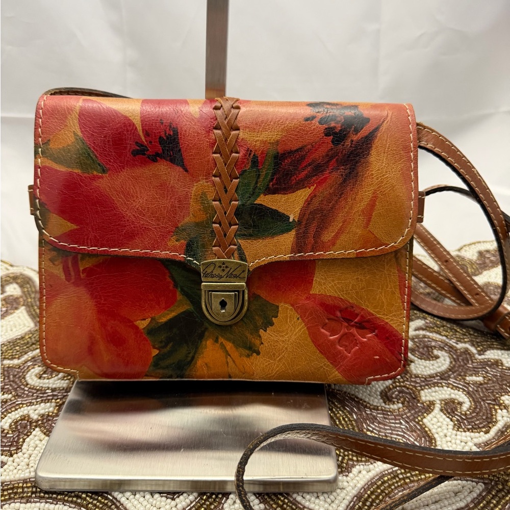 Floral Leather Crossbody Bag